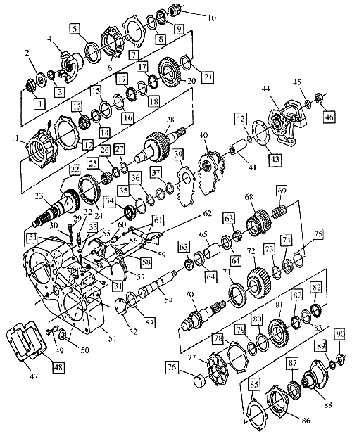 Ford transfer case parts diagram #4